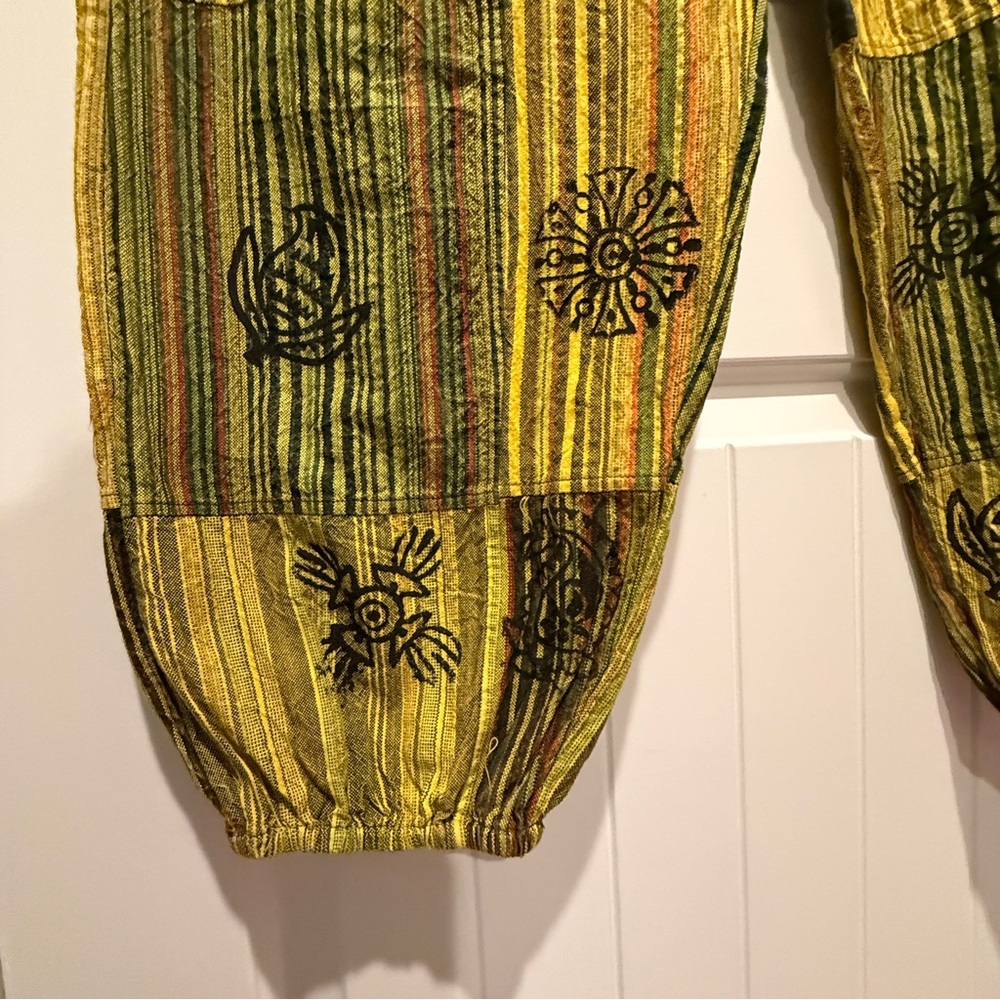 NEW CottonPatchwork Boho Harem Jogger Pants - Picture 8 of 13